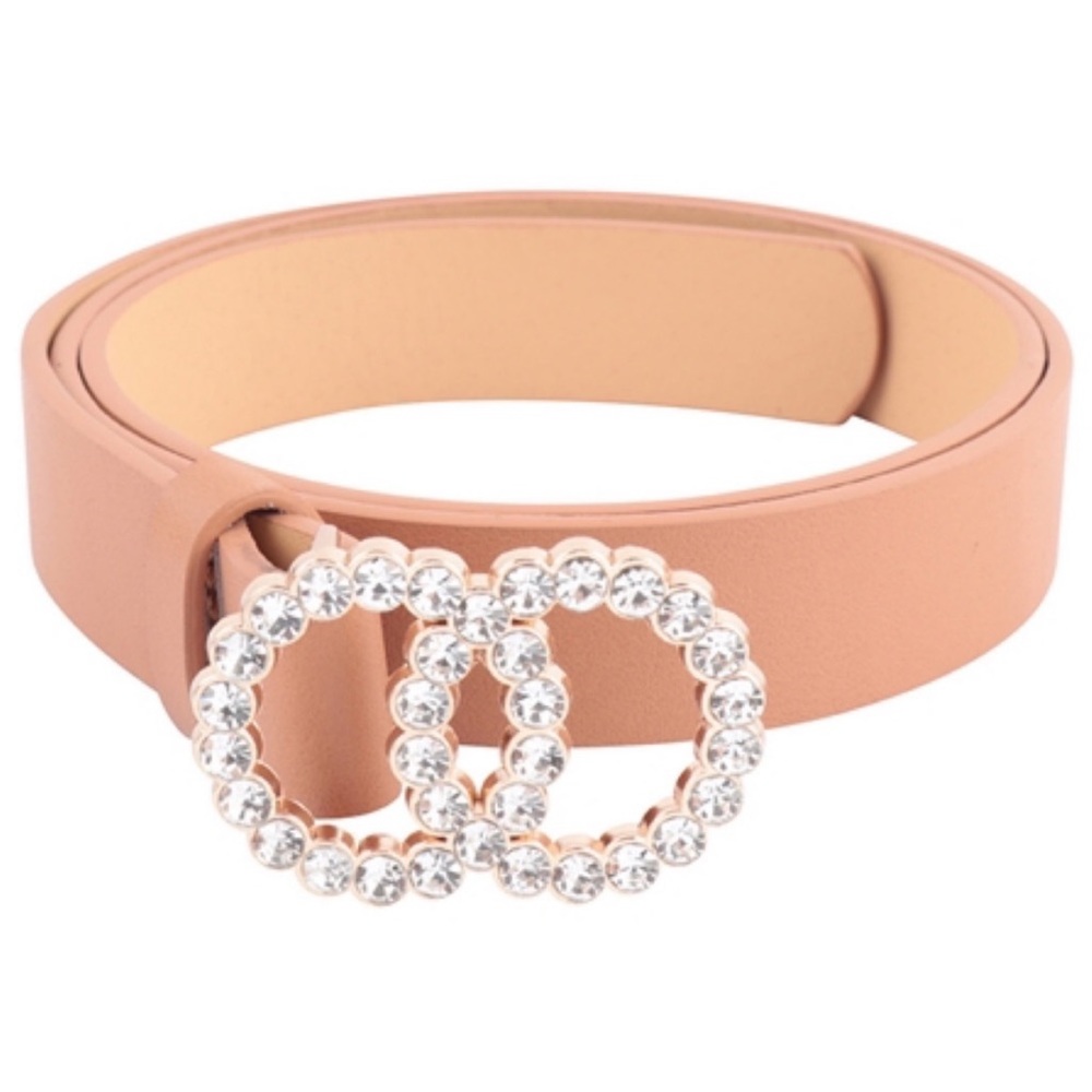 Double Circle Rhinestone Fashion Belt